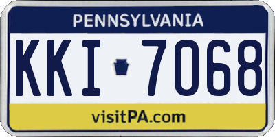 PA license plate KKI7068