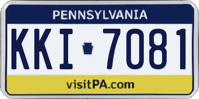 PA license plate KKI7081