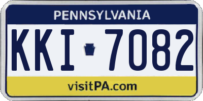 PA license plate KKI7082