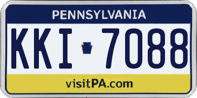 PA license plate KKI7088
