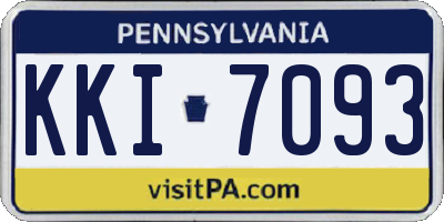 PA license plate KKI7093