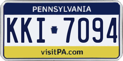 PA license plate KKI7094
