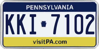 PA license plate KKI7102