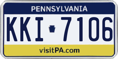 PA license plate KKI7106