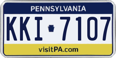 PA license plate KKI7107