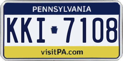 PA license plate KKI7108