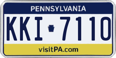 PA license plate KKI7110