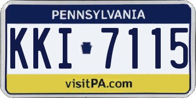PA license plate KKI7115