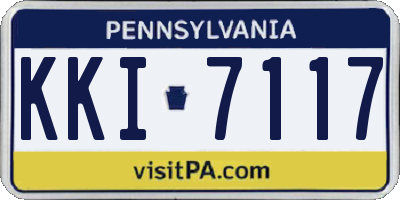 PA license plate KKI7117