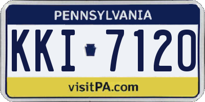 PA license plate KKI7120