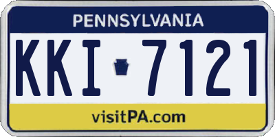 PA license plate KKI7121