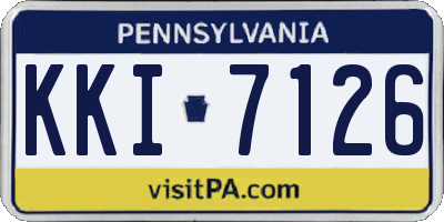 PA license plate KKI7126