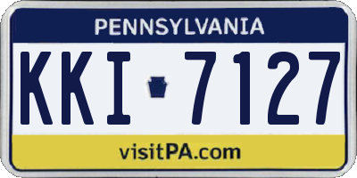 PA license plate KKI7127