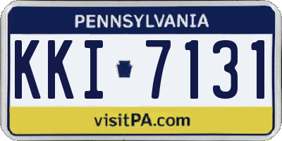 PA license plate KKI7131