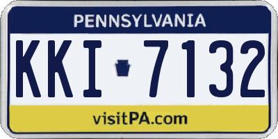 PA license plate KKI7132