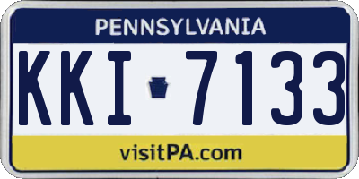 PA license plate KKI7133