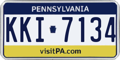 PA license plate KKI7134