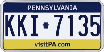 PA license plate KKI7135