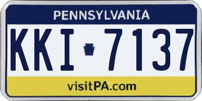 PA license plate KKI7137