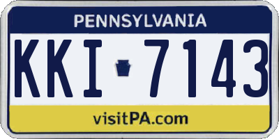 PA license plate KKI7143