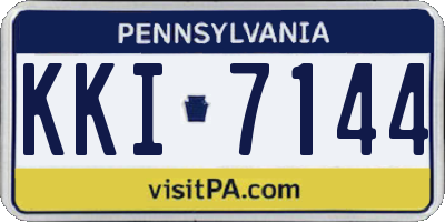 PA license plate KKI7144