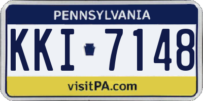 PA license plate KKI7148