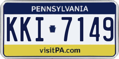 PA license plate KKI7149