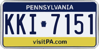PA license plate KKI7151