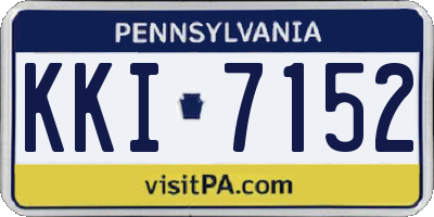PA license plate KKI7152