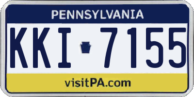 PA license plate KKI7155