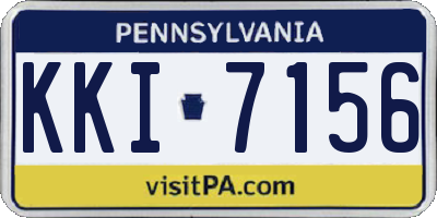 PA license plate KKI7156