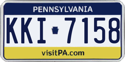 PA license plate KKI7158