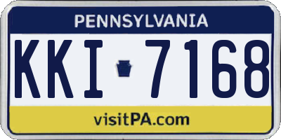 PA license plate KKI7168