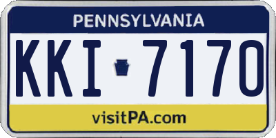 PA license plate KKI7170