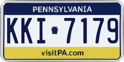 PA license plate KKI7179