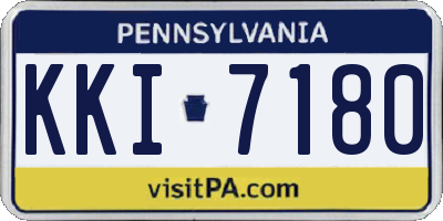 PA license plate KKI7180