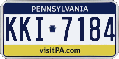 PA license plate KKI7184