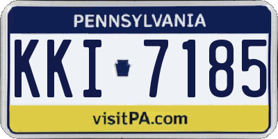 PA license plate KKI7185