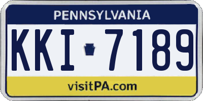 PA license plate KKI7189