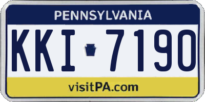 PA license plate KKI7190