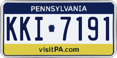 PA license plate KKI7191
