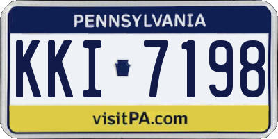 PA license plate KKI7198