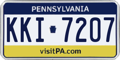PA license plate KKI7207