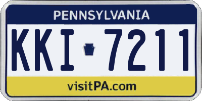 PA license plate KKI7211