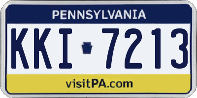 PA license plate KKI7213