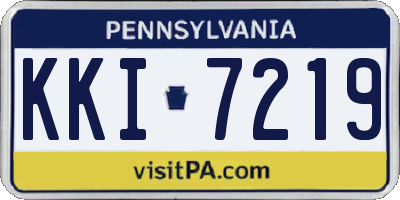 PA license plate KKI7219