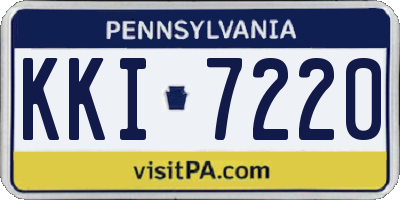 PA license plate KKI7220