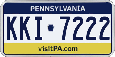 PA license plate KKI7222