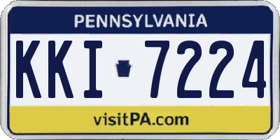 PA license plate KKI7224