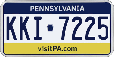 PA license plate KKI7225